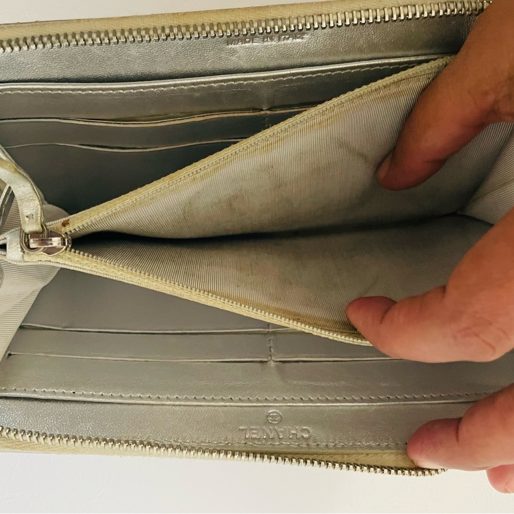Chanel Quilted Silver Wallet - Picture 11 of 13